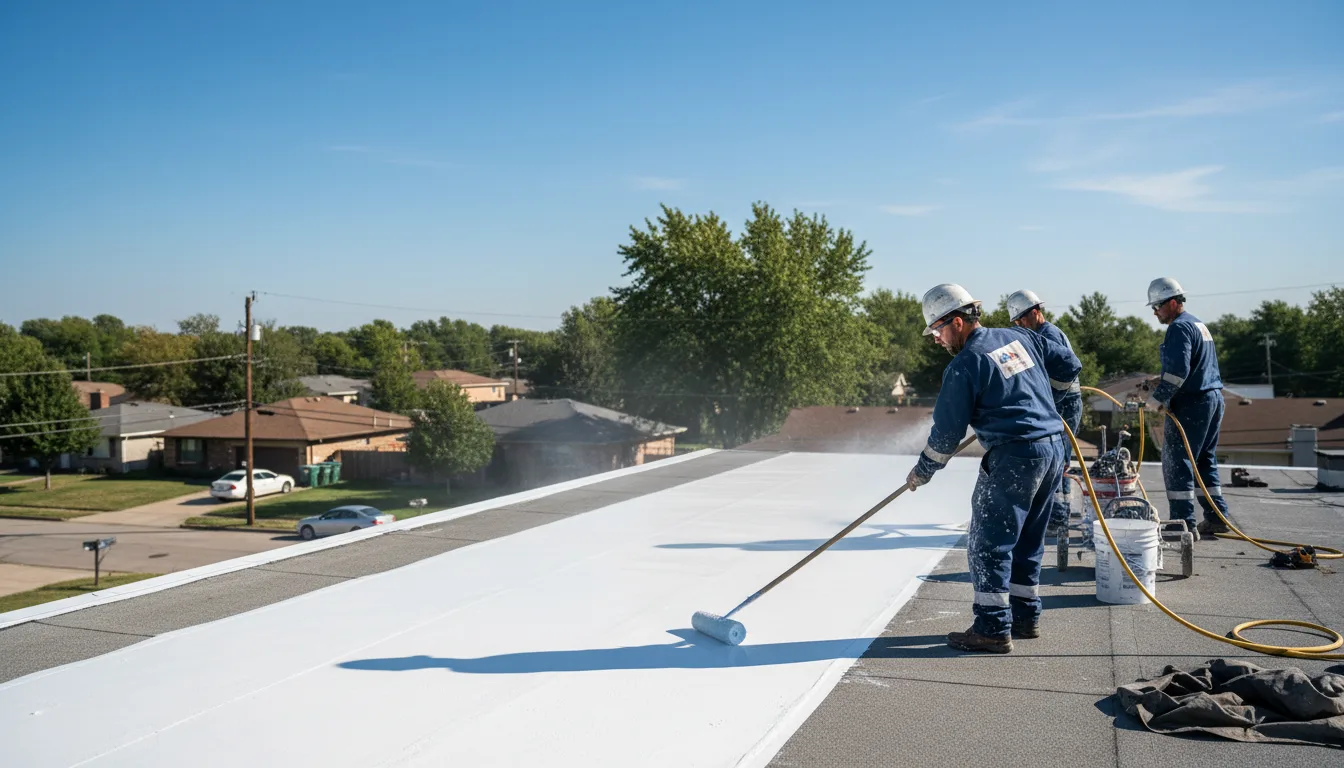 Commercial roof coating in Prue, OK near me
